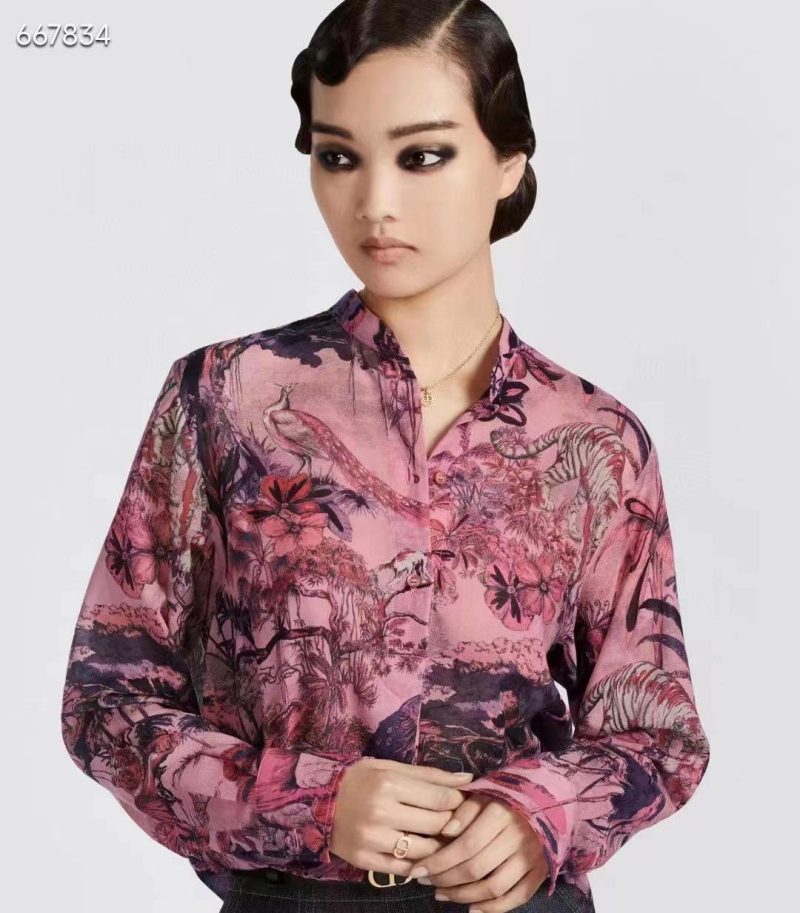 DIOR PRINTED PINK TOP 2