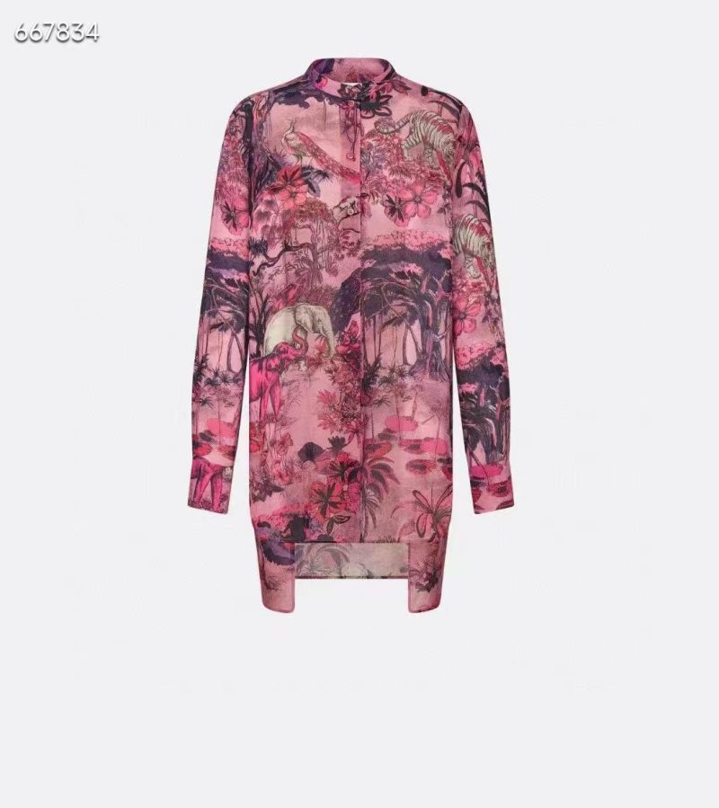 DIOR PRINTED PINK TOP 3