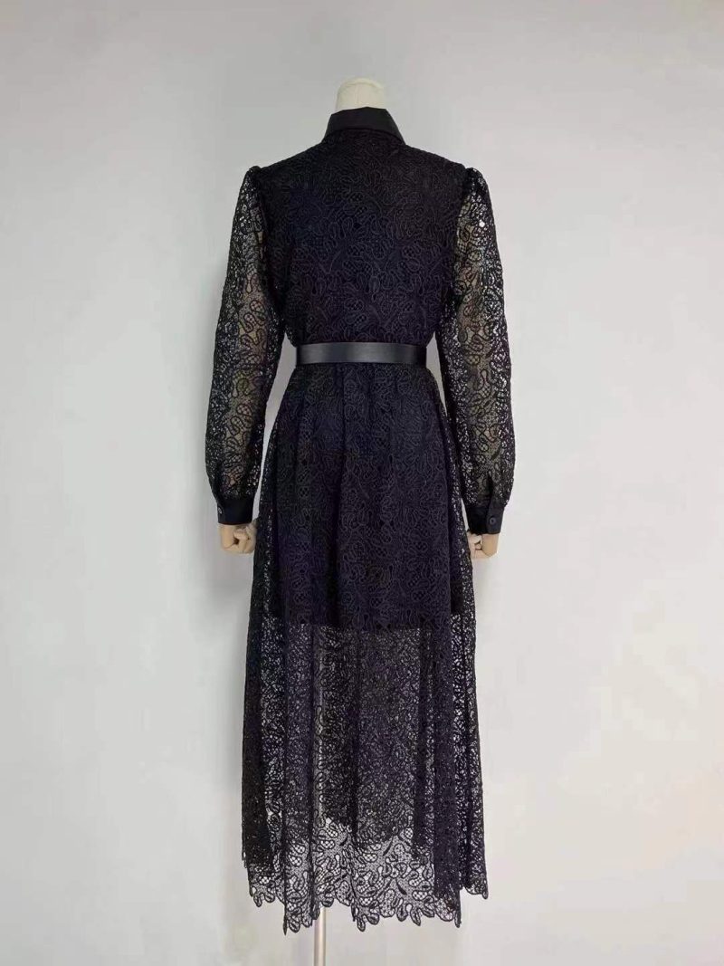 LOEWE BLACK LACE DRESS 1