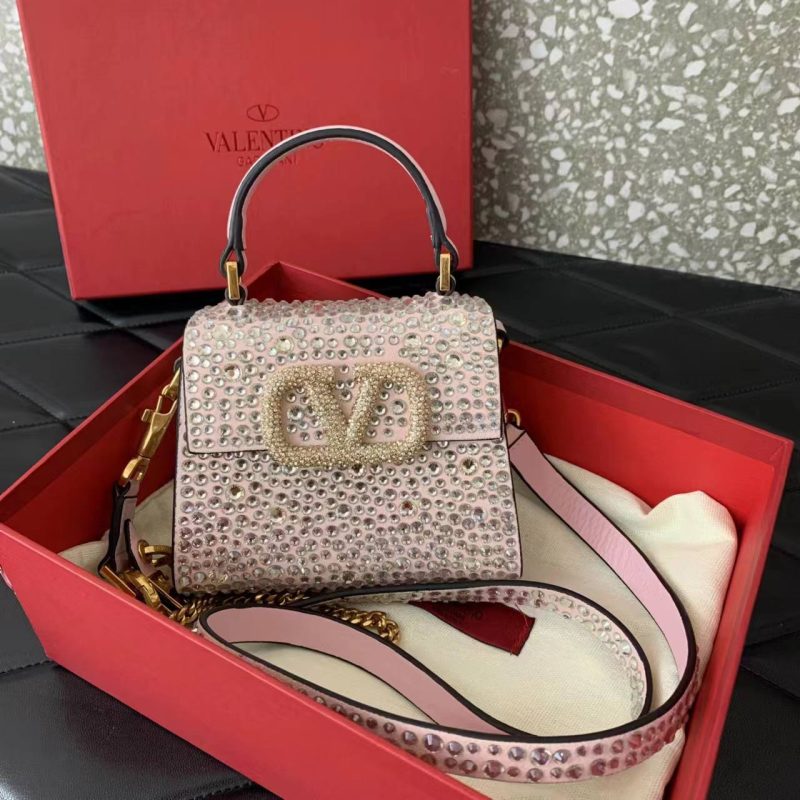 Valentino Garavani. Vsling shiny diamond mini tote bag 1 (1)