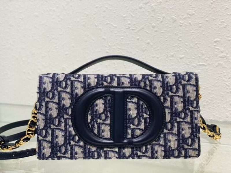 Dior CD signature mini bag blue oblique jacquard 2