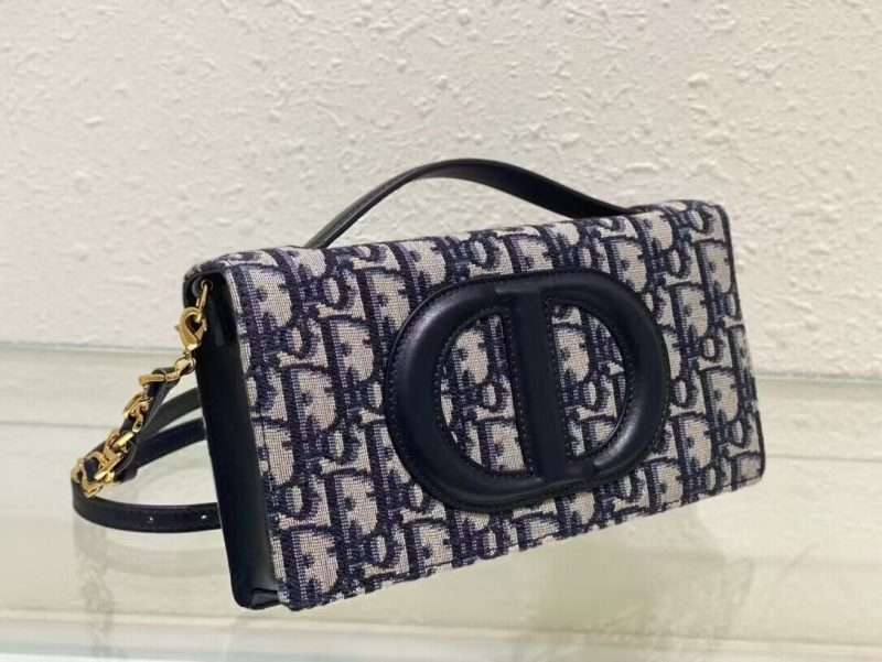 Dior CD signature mini bag blue oblique jacquard 3