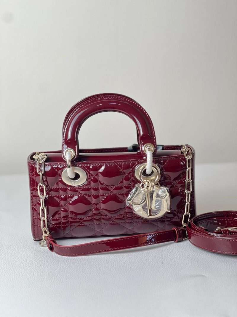 Dior small Lady D-Joy bag patent cannage calfskin 3