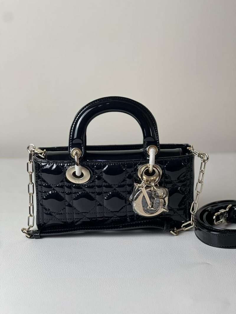 Dior small Lady D-Joy bag patent cannage calfskin 4