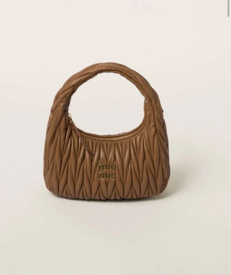 MIU MIU wander matelasse original bag brown